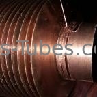Ανταλλάκτης θερμότητας DELLOK 12 FPI 2.1mm Fluted σωλήνας πτερυγίων OD 50.8mm ενσωματωμένος